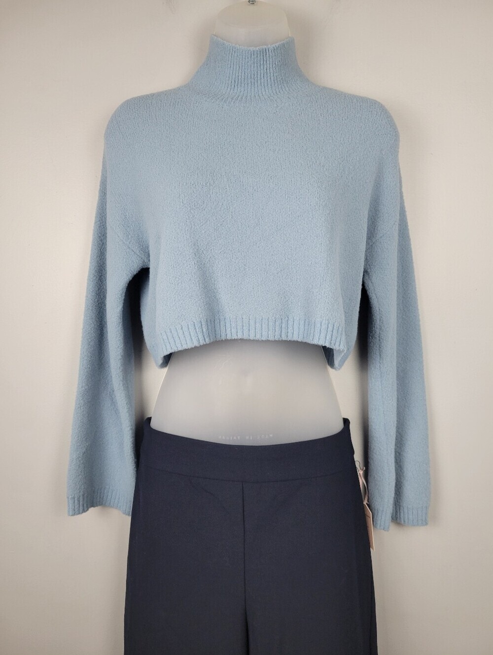 Faith & Zoe Size XS Cropped Mockneck Sweater